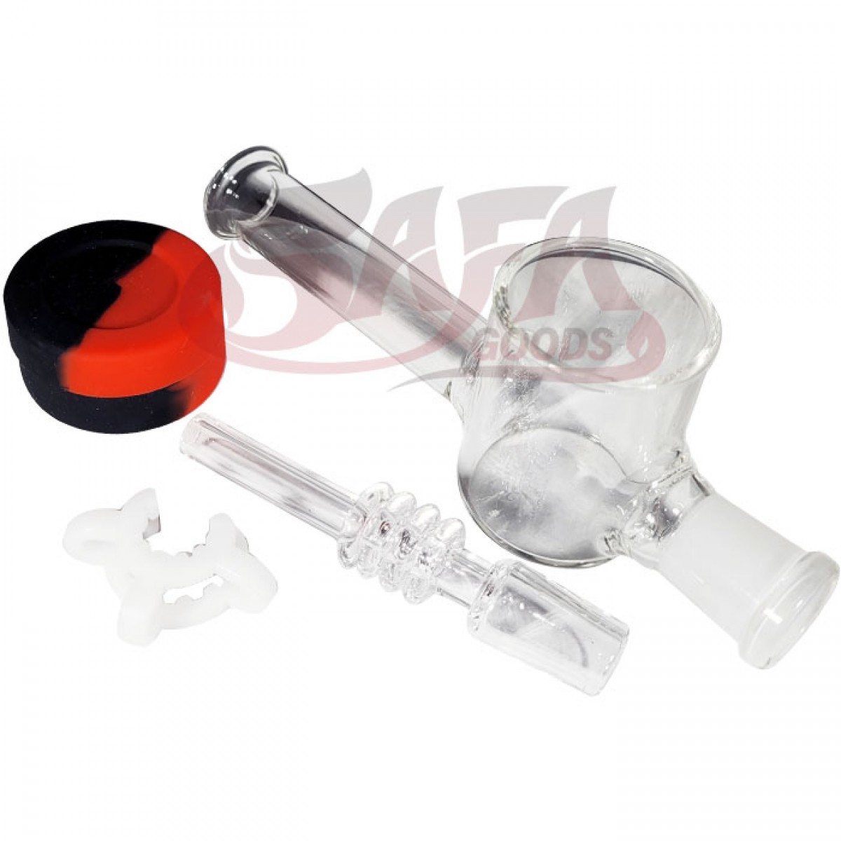 8 Inch Glass Nectar Collector 14mm Quartz / 10mm Container
